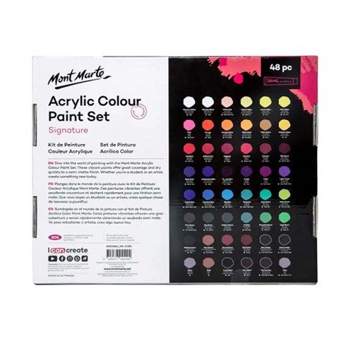 MONT MARTE PAINT SET Acrylics 48x36ml Colour Tubes(1)